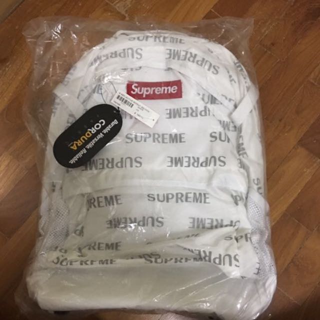 Supreme 3m reflective hot sale repeat backpack white