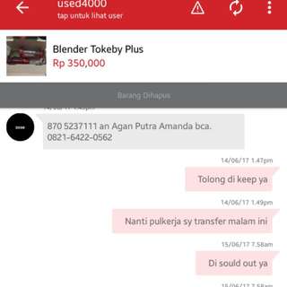 Akun Used4000 Penipu & No Rek Bca.... Hati2 ya