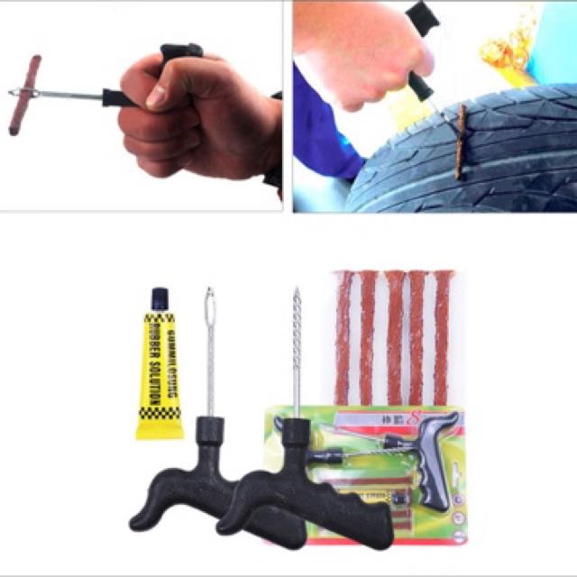 8 In 1Car Auto Tubeless Tyre Repair Tool Kit Puncture Plug Tire Cement