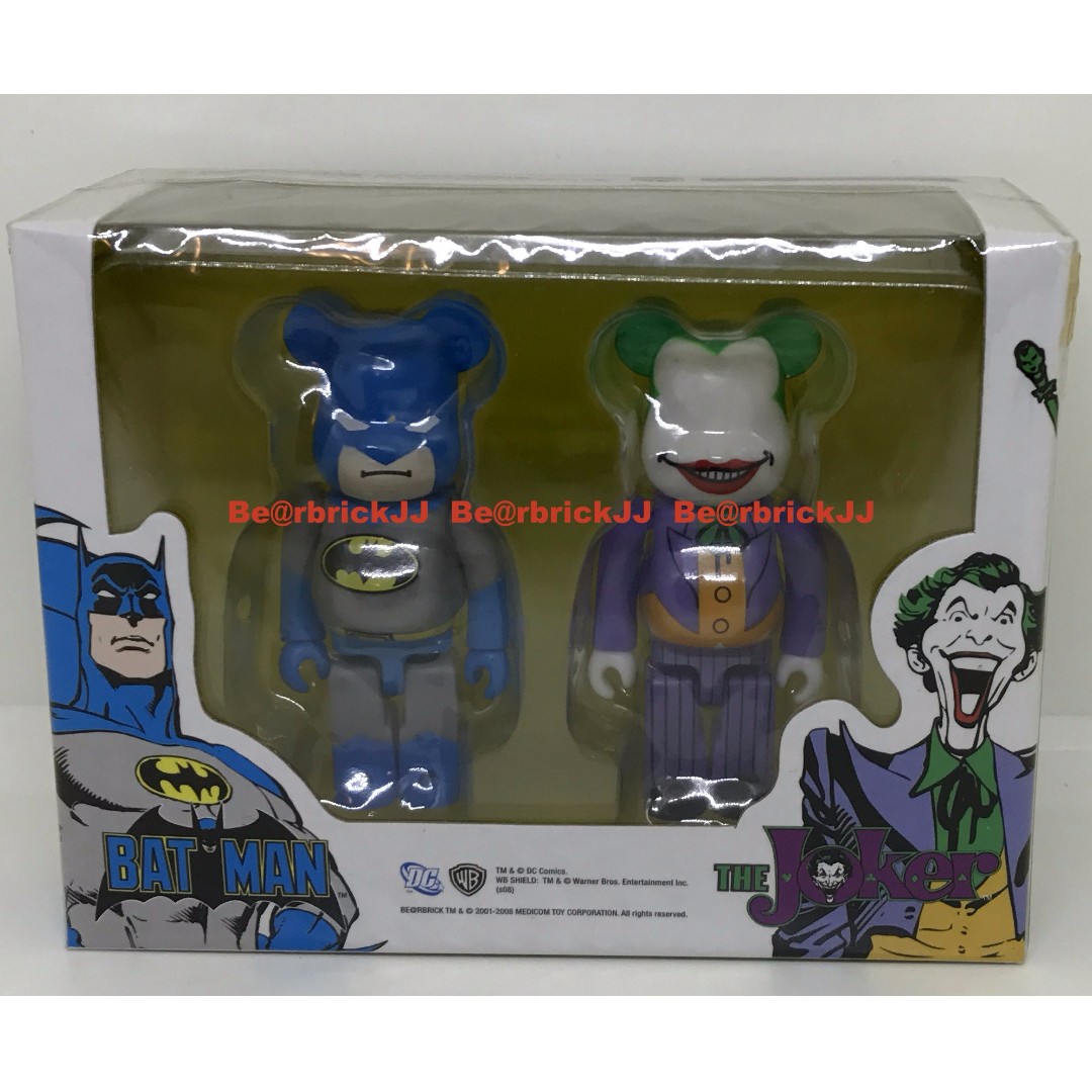 Bearbrick Joker Batman 100% set DC Comics no eye blue Be@rbrick