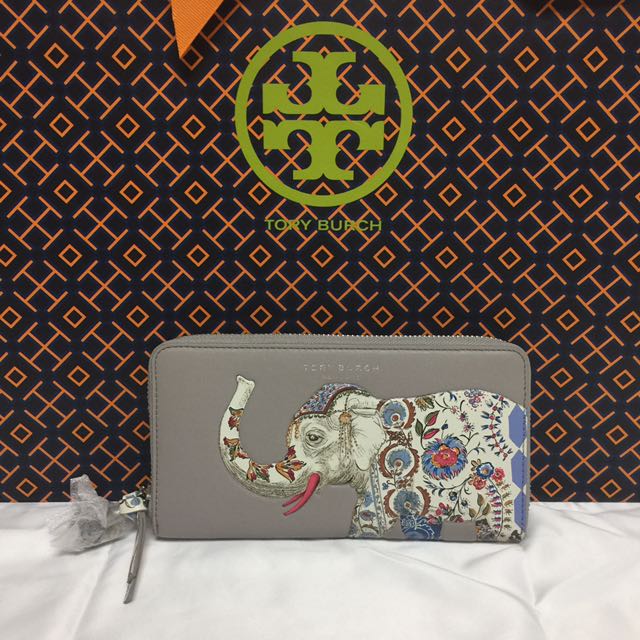 BN Authentic Tory Burch Elephant Zip Continental Wallet, Luxury, Bags &  Wallets on Carousell