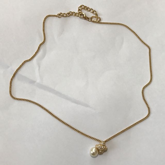 Christian dior pearl necklace hot sale