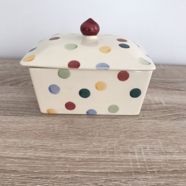 emma bridgewater polka dot butter dish