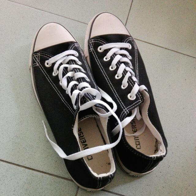black knee high converse with buckles