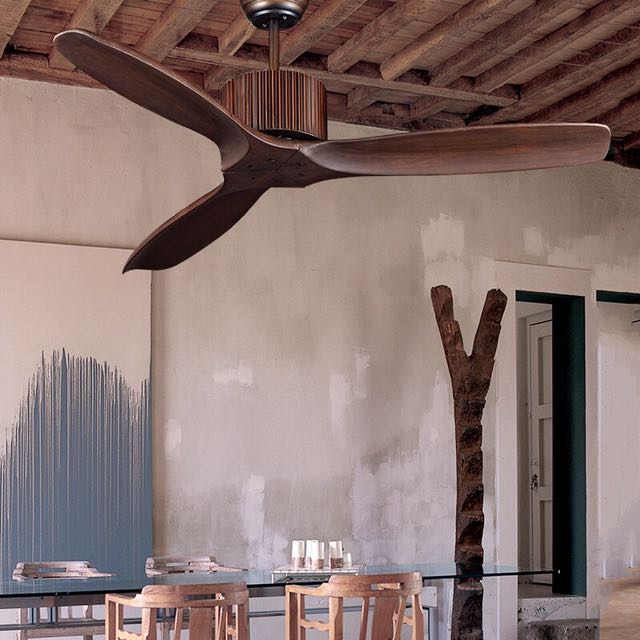 Solid Wood Vintage Ceiling Fan Home American Log Leaf Solid Wood Vintage Ceiling Fan Home American Log Leaf Restaurant Without Light Creative Lightless 实木复古吊扇家用吊扇灯美式