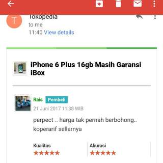 TESTIMONI iPhone 6 Plus 16gb iBox