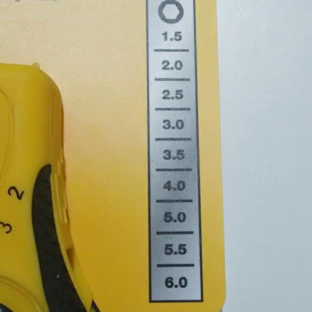 pedal allen key size