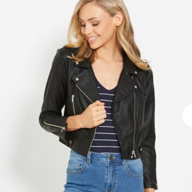 Dotti Leather Jacket Women s Fashion Clothes on Carousell