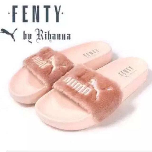 puma rihanna pink slippers