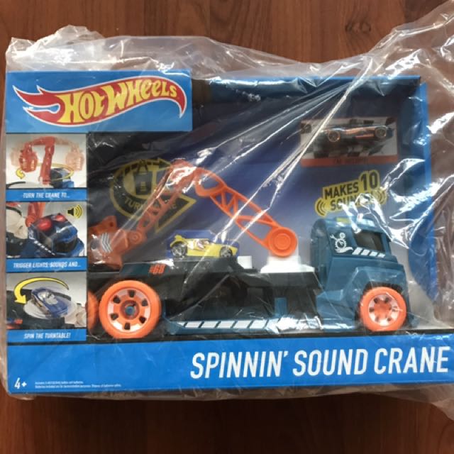 hot wheels spinnin sound crane