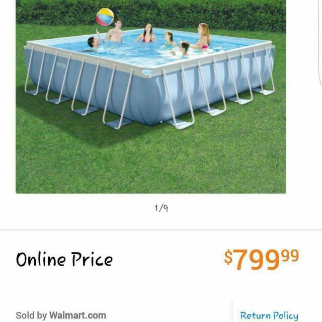 Intex 16 X 16 X 48 Prism Frame Max Above Ground Swimming Pool