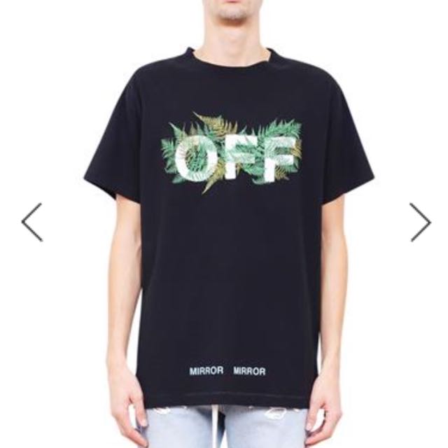 off white fern tee