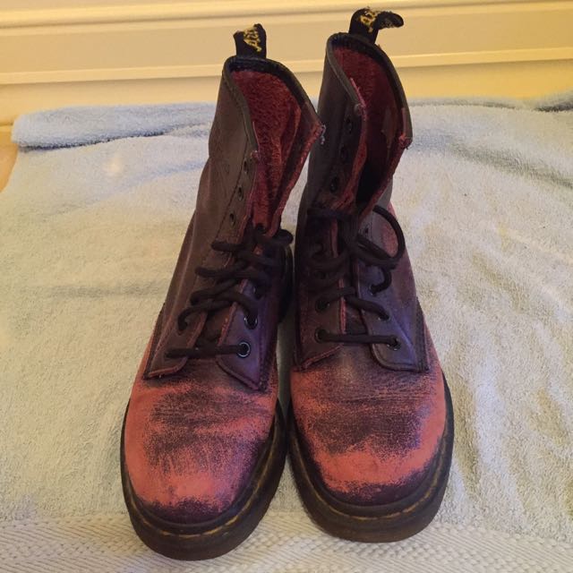 purple dr martens size 7