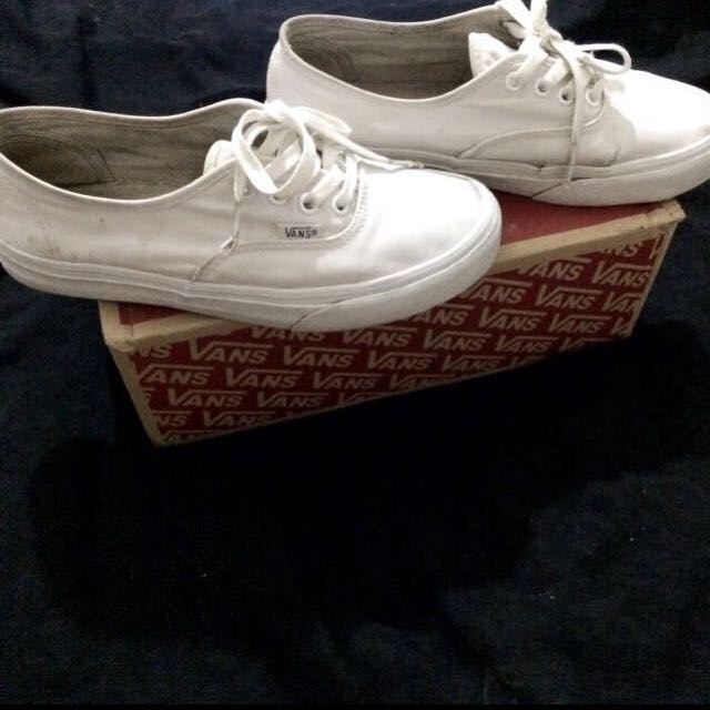 vans authentic white original