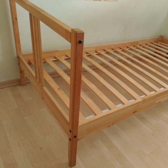 IKEA Wooden Bed Frame, Furniture & Home Living, Furniture, Bed Frames