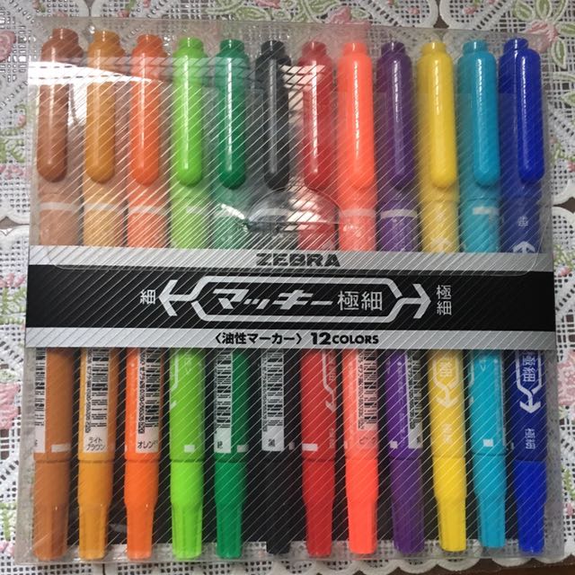 Zebra Markers ( 12 colours ), Hobbies & Toys, Stationery & Craft, Other