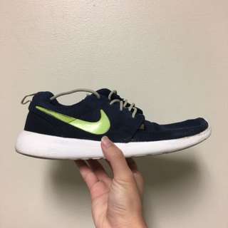 Nike Roshe Run Navy Blue/Green Premium Quality