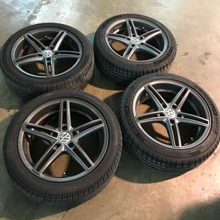 17" Rims & Tyres - 2x Michelin PS4, 2x Pirelli P7