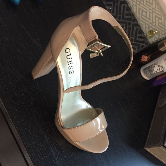 Guess Nude Platform Heels Women s Fashion Shoes on Carousell