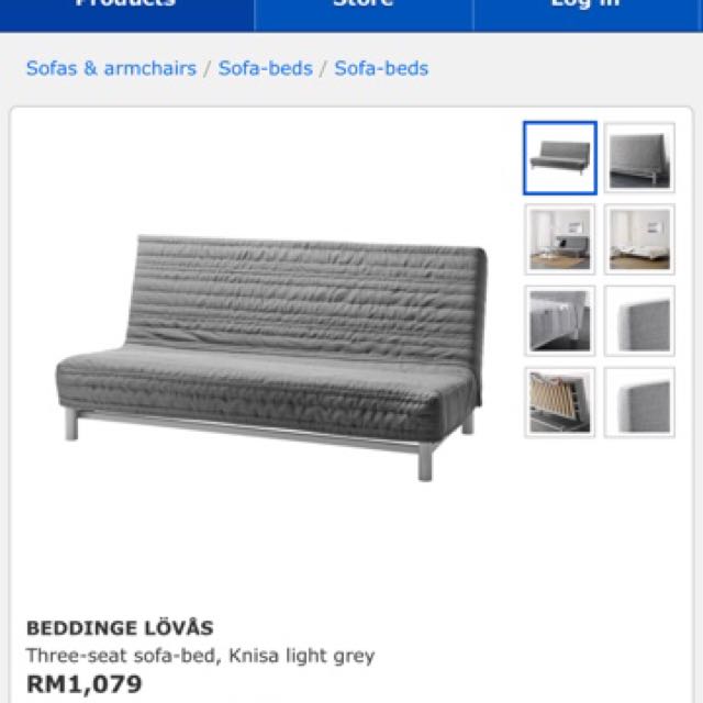 IKEA Beddinge Sofa Bed, Furniture & Home Living, Furniture, Bed Frames