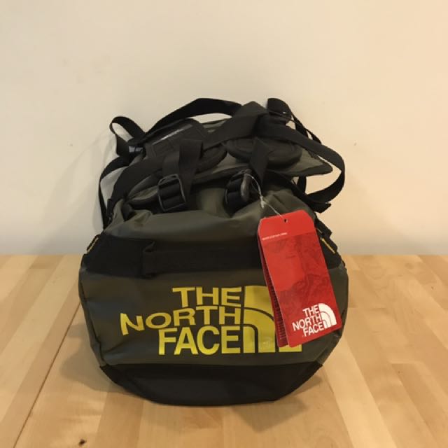 north face duffel bag small yellow