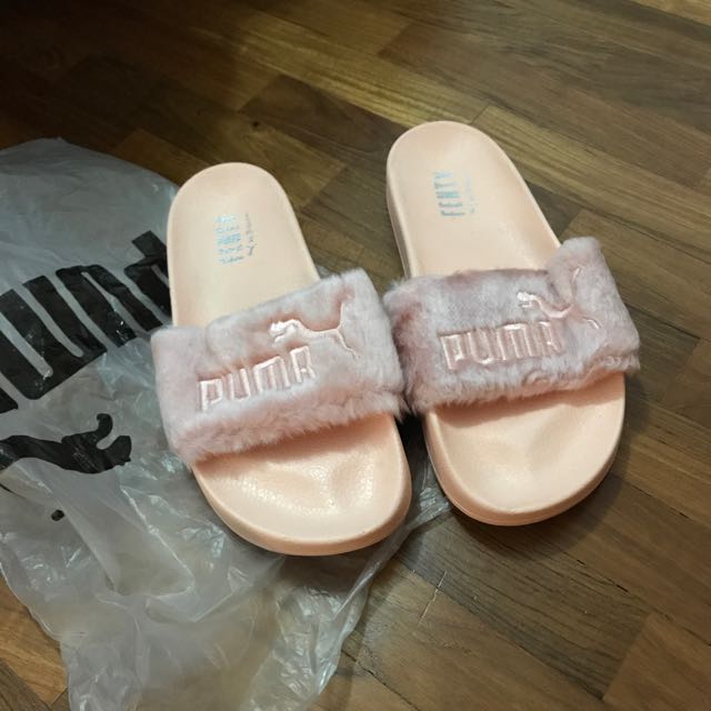 Puma fenty fur slides real vs fake online