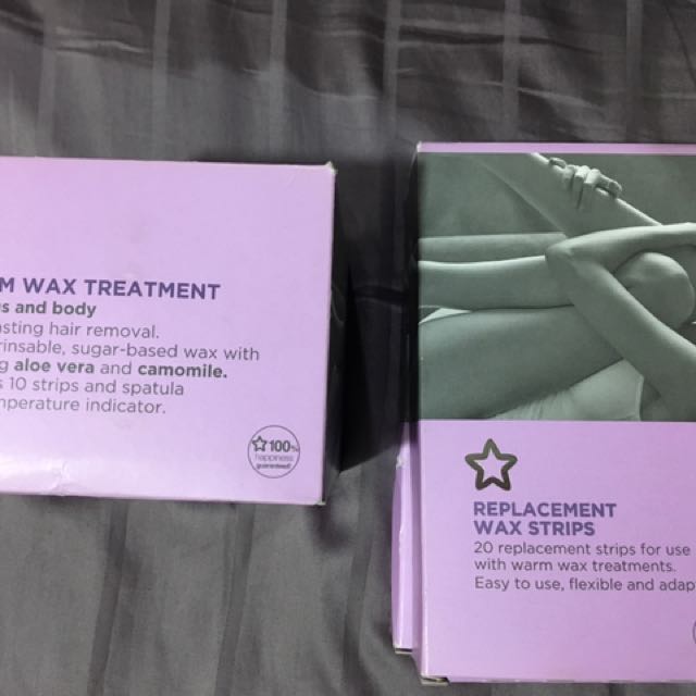 Superdrug Warm Wax And Treatment Strips Health Beauty Bath