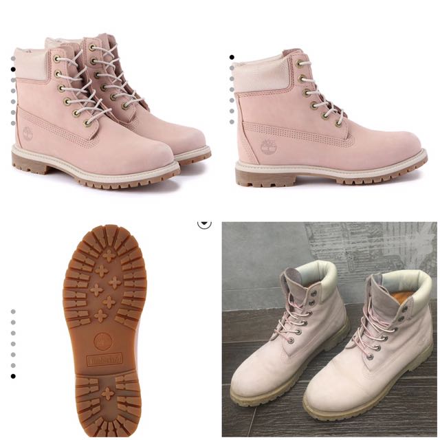 pink timberlands women's