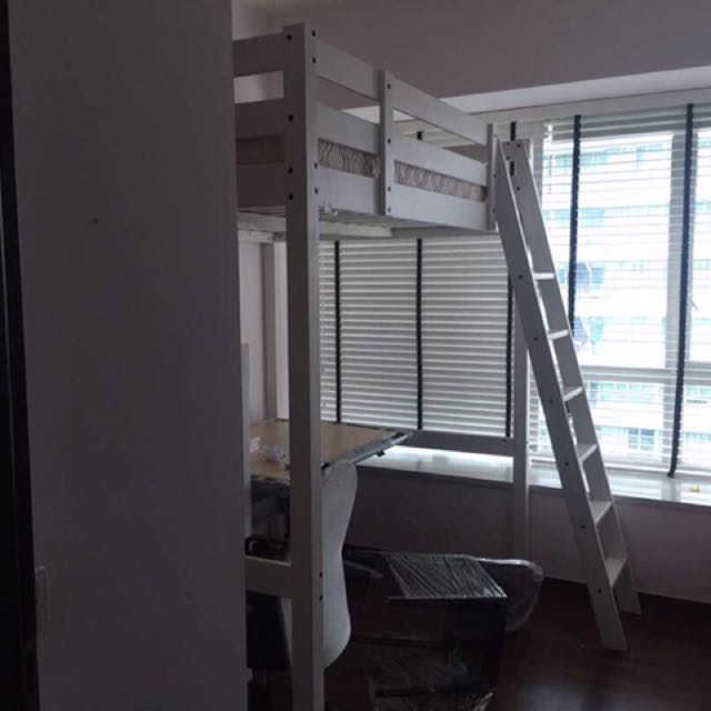 upper deck bed frame single loft bed