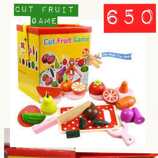 Wooden Cut Fruit Game, Hobbies & Toys, Toys & Games on Carousell