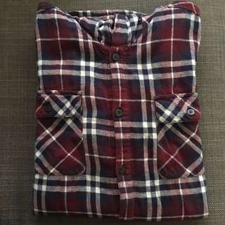 TNA Hooded Boyfriend Fit Plaid Shirt