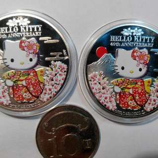 Kitty珍藏版銀質紀念幣，銀幣，錢幣，收藏錢幣，紀念幣，收藏，幣～kitty限量珍藏版銀質紀念幣（紐埃迪士尼系列限量珍藏版銀質紀念幣）（背面為伊莉沙白女王頭像）