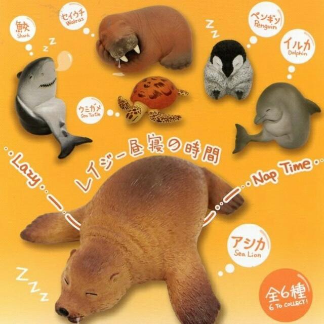扭蛋 睡眠海洋動物全套 玩具 公仔在旋轉拍賣