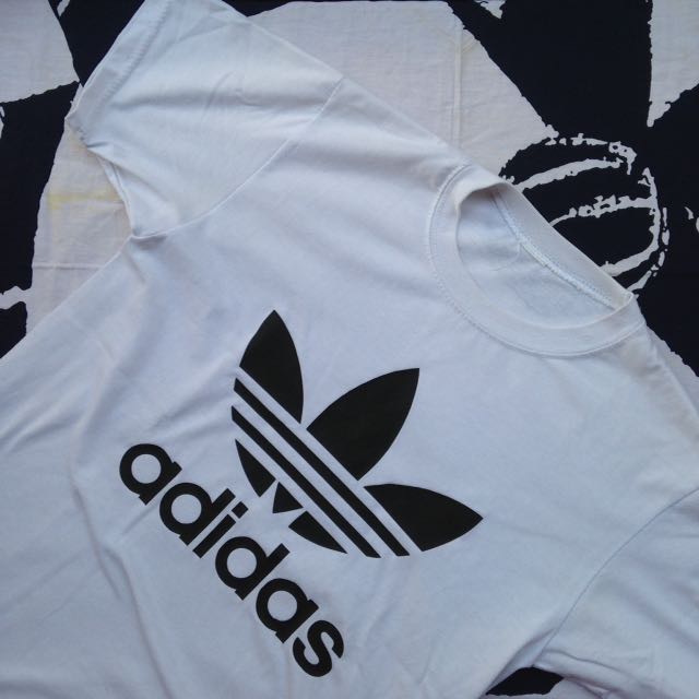 Adidas White Shirt, Men's Fashion, Tops & Sets, Tshirts & Polo Shirts ...