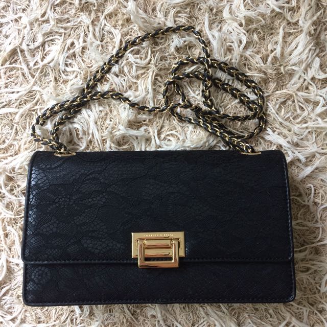 charles and keith black crossbody bag