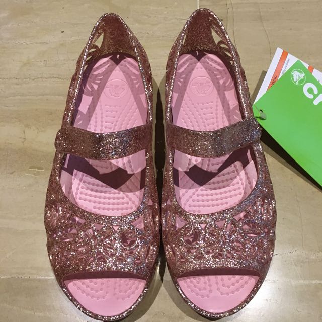 Crocs Isabella Girls Glitter Flats sandals Babies Kids Babies Kids Fashion on Carousell