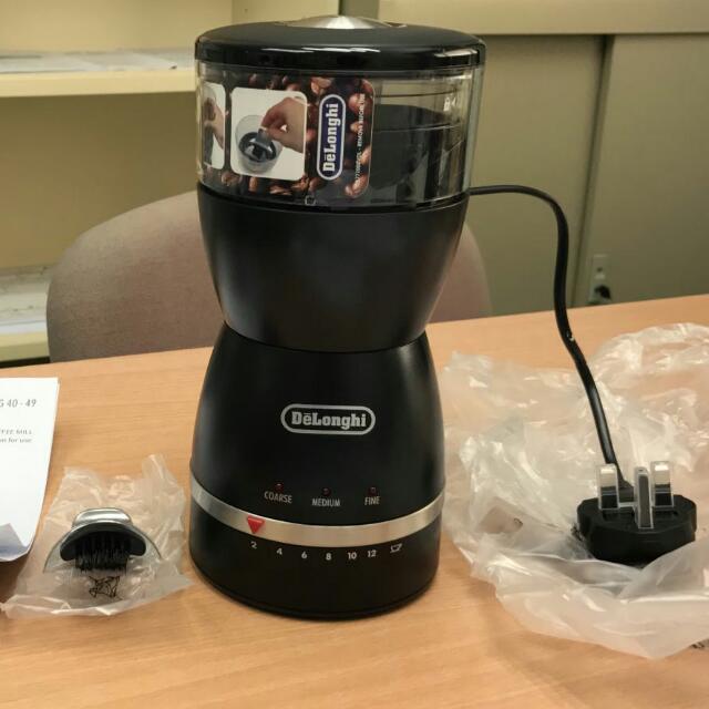 Delonghi Coffee Grinder, 家庭電器, 廚房電器, 咖啡機及咖啡壺 Carousell