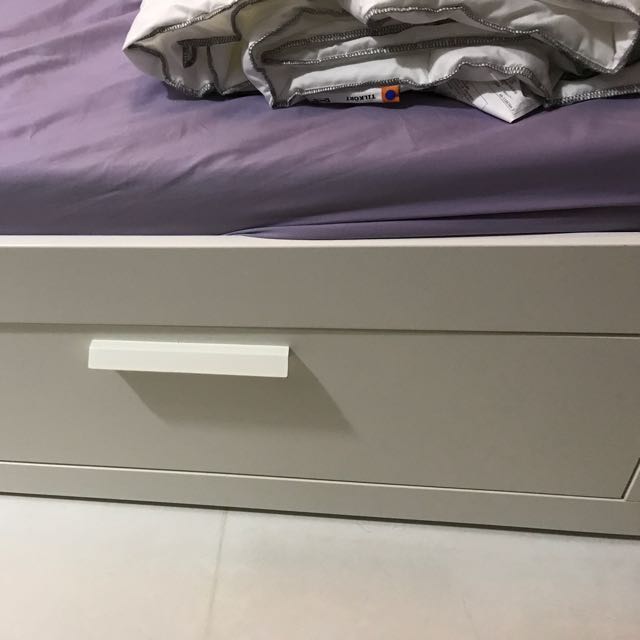 Accept Vouchers (Brimnes Ikea Bed), Furniture & Home Living, Furniture, Bed Frames & Mattresses