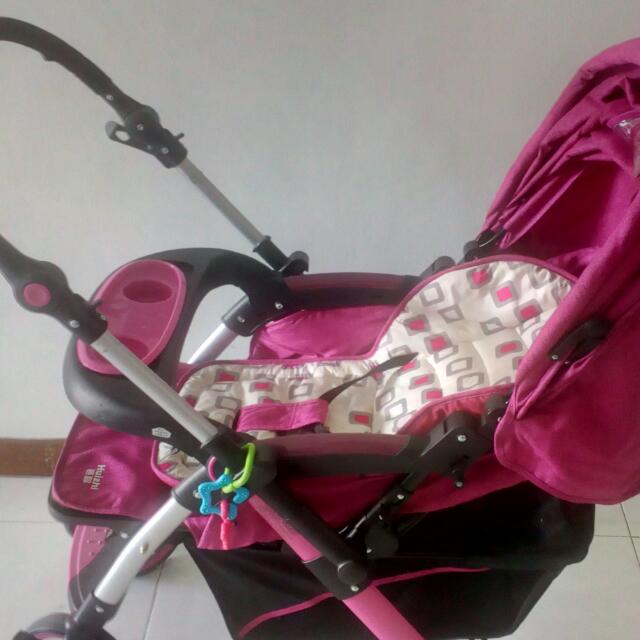 Huizhi Stroller Pink Babies Kids Going Out Strollers on