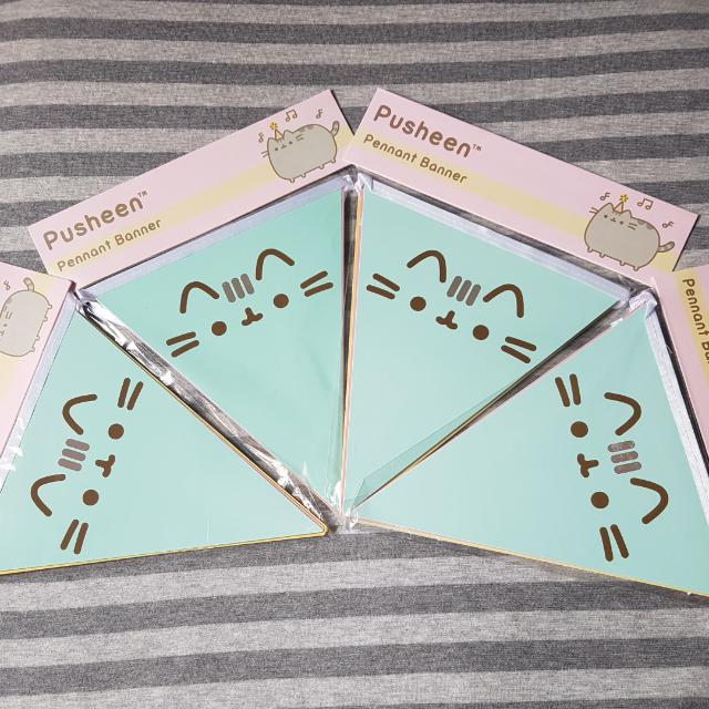 Pusheen The Cat Party Pennant Banner Bunting Flags Pusheen