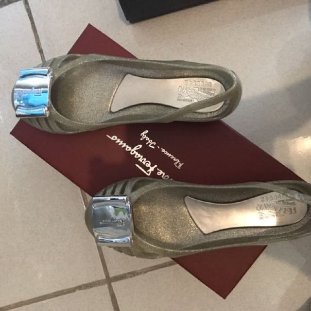 ferragamo glitter flats