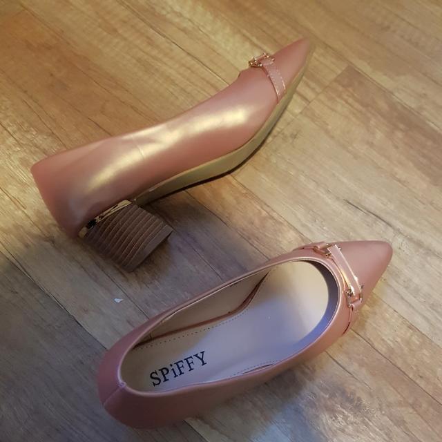 Shoes In Golden Pinkish Peach Color 