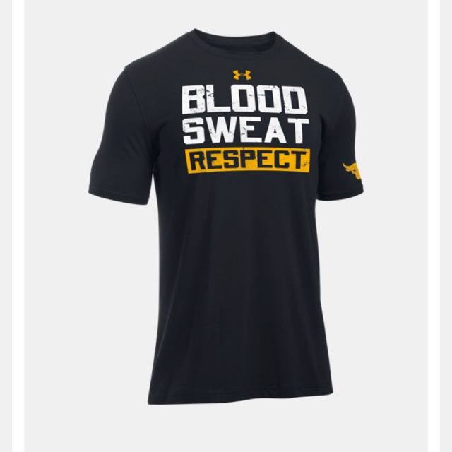 Ua x project rock blood sweat respect top