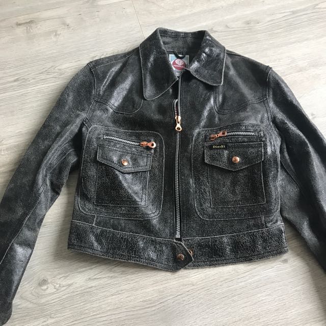Vintage Diesel Leather Jacket Women s Fashion Clothes on Carousell