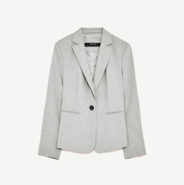 Womens light grey blazer clearance