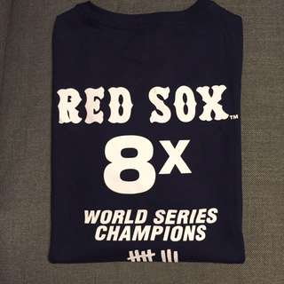 New Era X 紅襪隊Red Sox  男裝 深藍網格棒球上衣 現貨供應 左青龍、右白虎