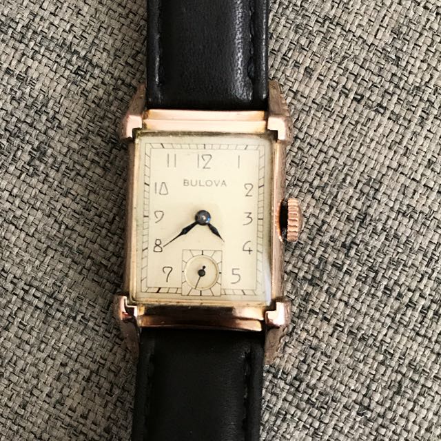 Bulova tank deals watch vintage