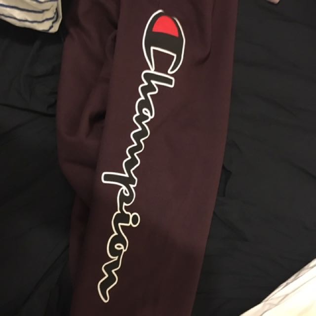 champion maroon sweatpants