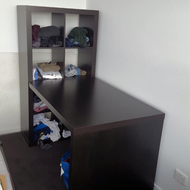 Ikea Desk With Attached Bookcase Home Furniture Furniture On