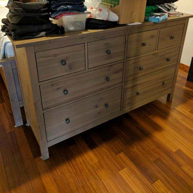 Ikea Hemnes Dresser With 8 Drawers Gray Dark Gray Furniture